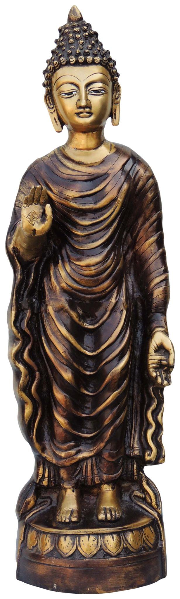 Brass Buddha, Standing — 25"