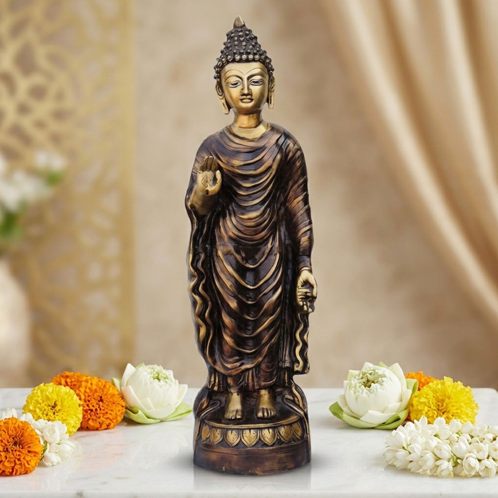 Brass Buddha, Standing — 25"