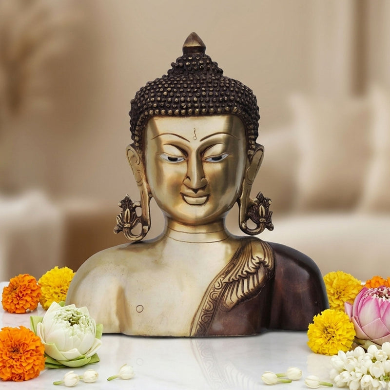 Brass Buddha — 10"