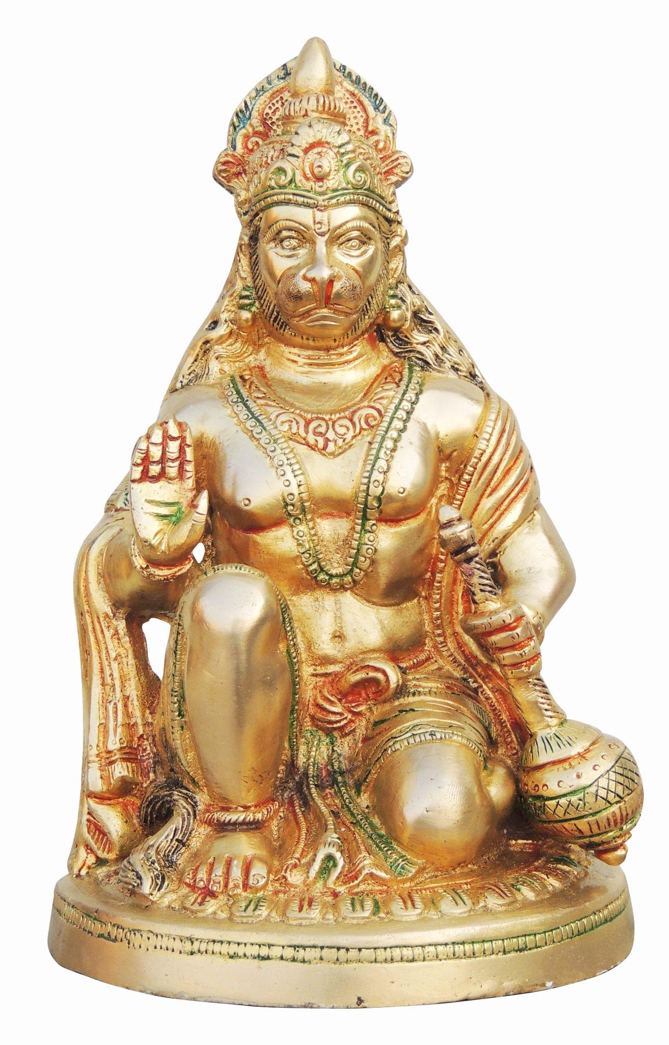 Brass Hanuman — 9.5"