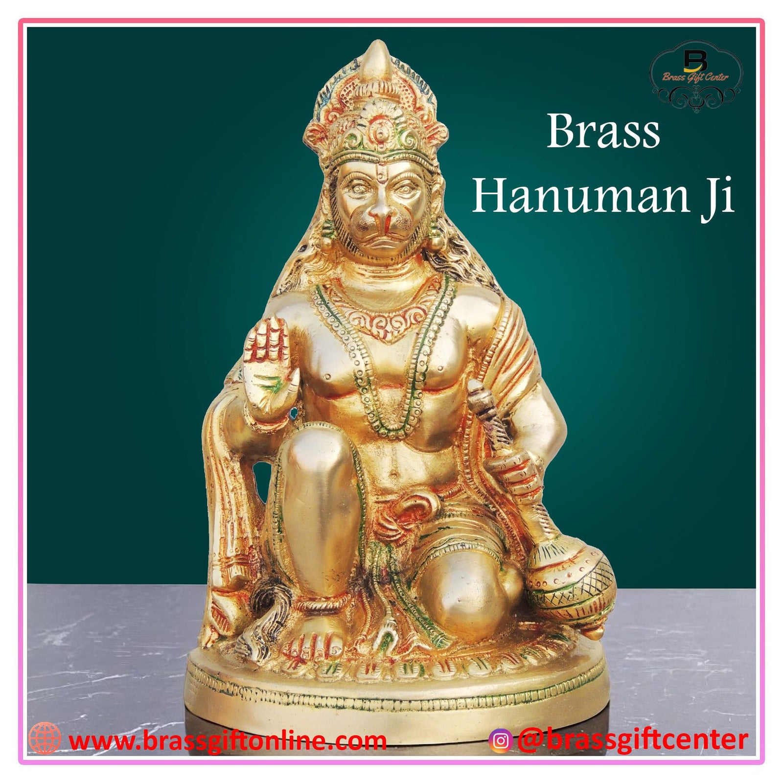 Brass Hanuman — 9.5"