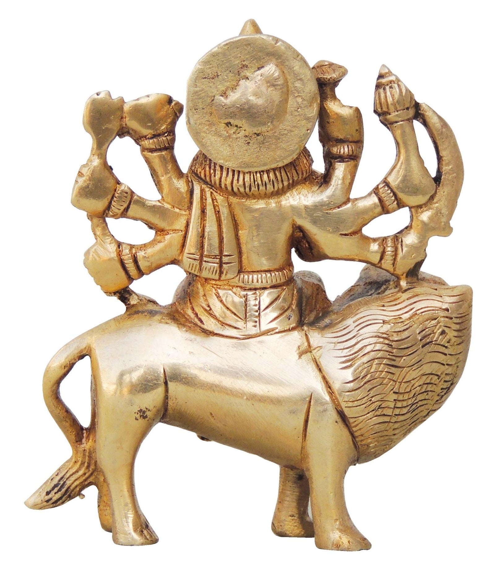 Brass Durga, Sitting — 4"