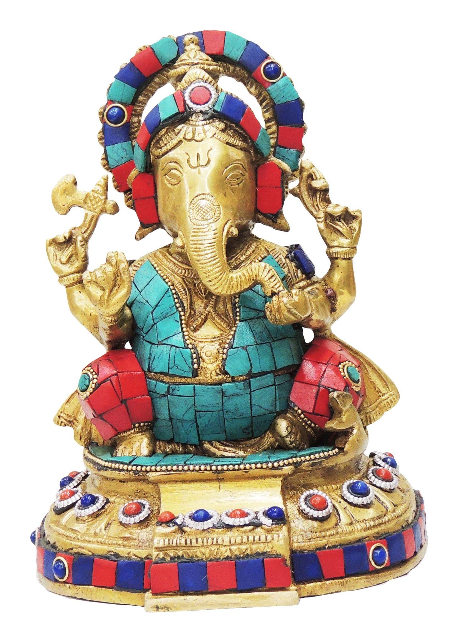 Brass Ganesh — 7.5"