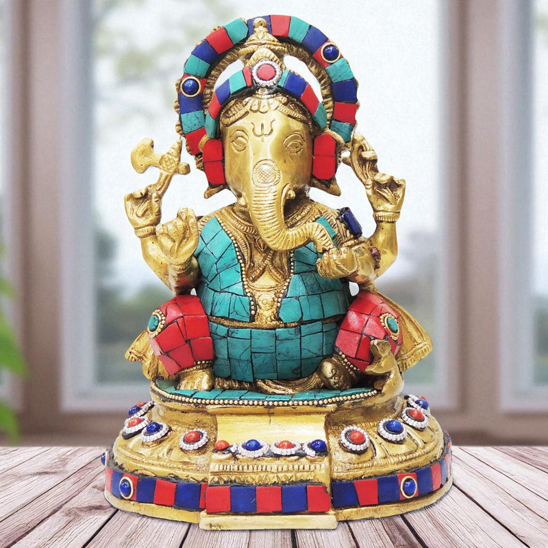 Brass Ganesh — 7.5"