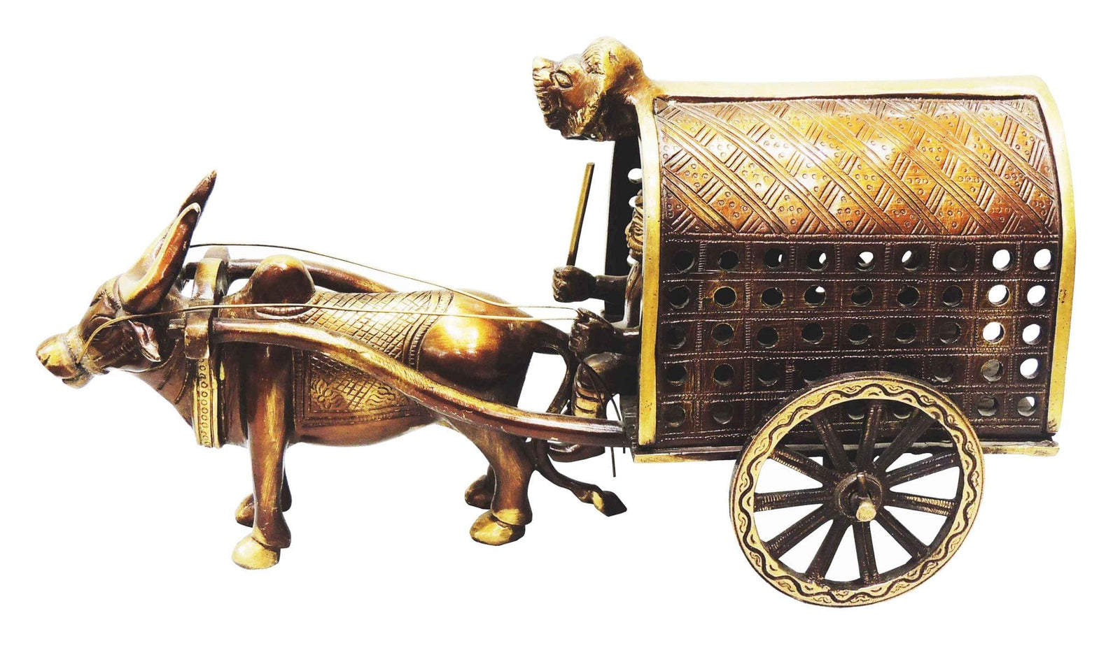 Brass Bull Cart — 7"