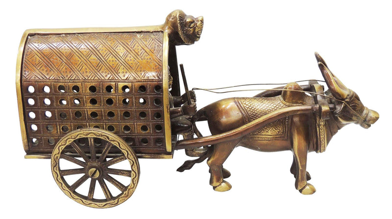 Brass Bull Cart — 7"
