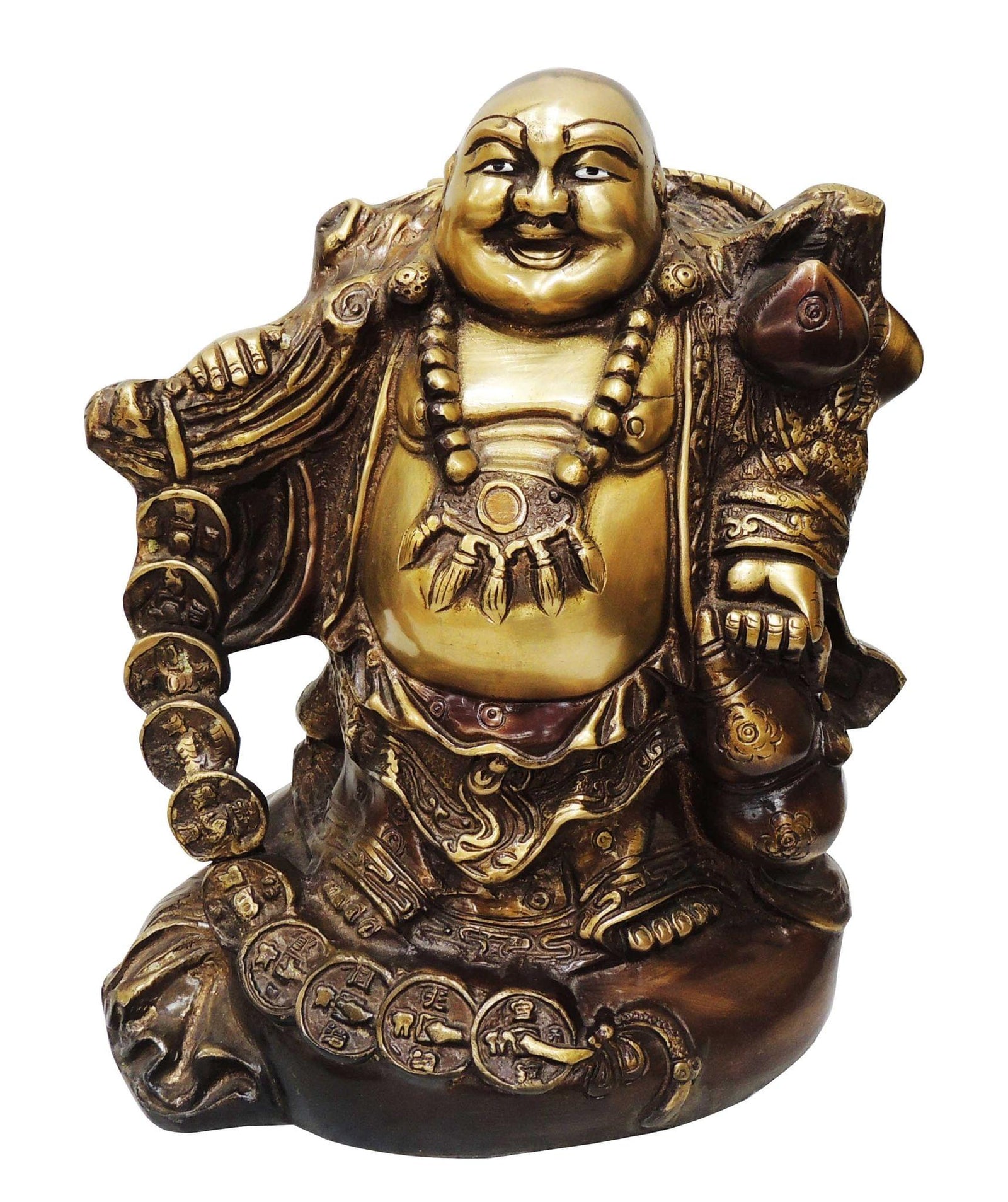 Brass Buddha — 10.5"