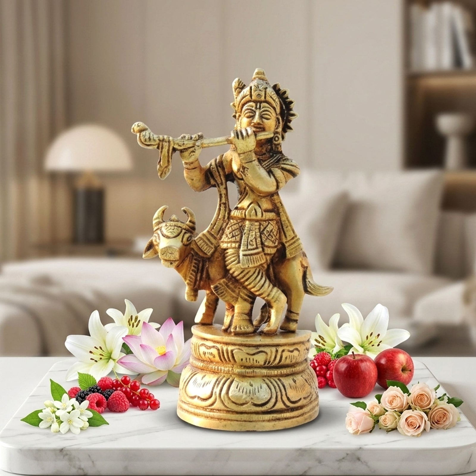 Brass Krishna — 4.5"