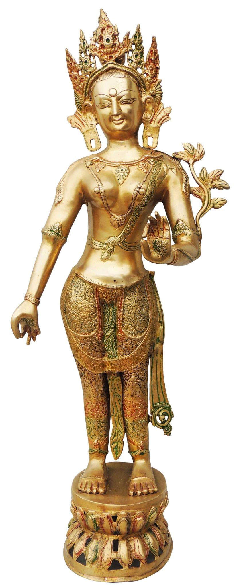 Brass Tara Devi Colour — 33"