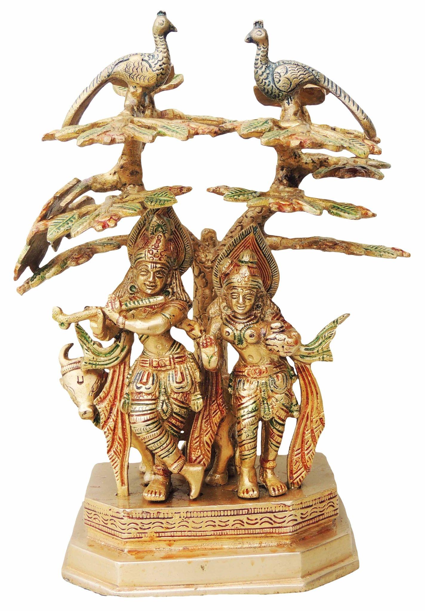 Brass Radha-Krishna