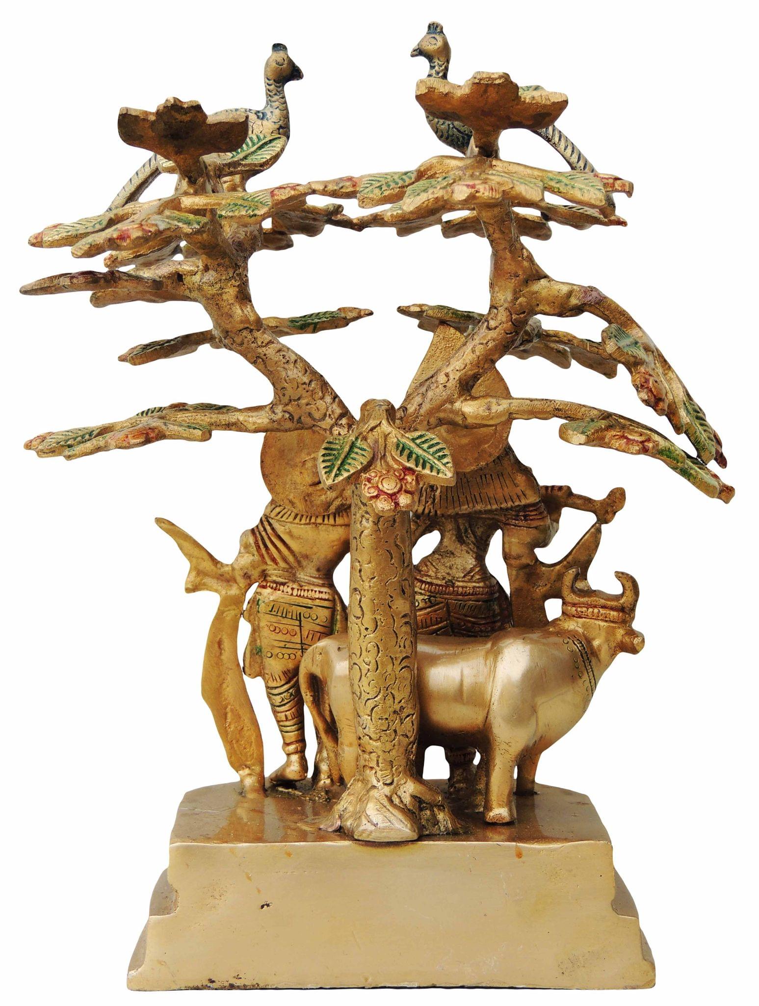 Brass Radha-Krishna
