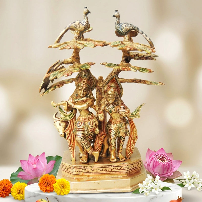 Brass Radha-Krishna