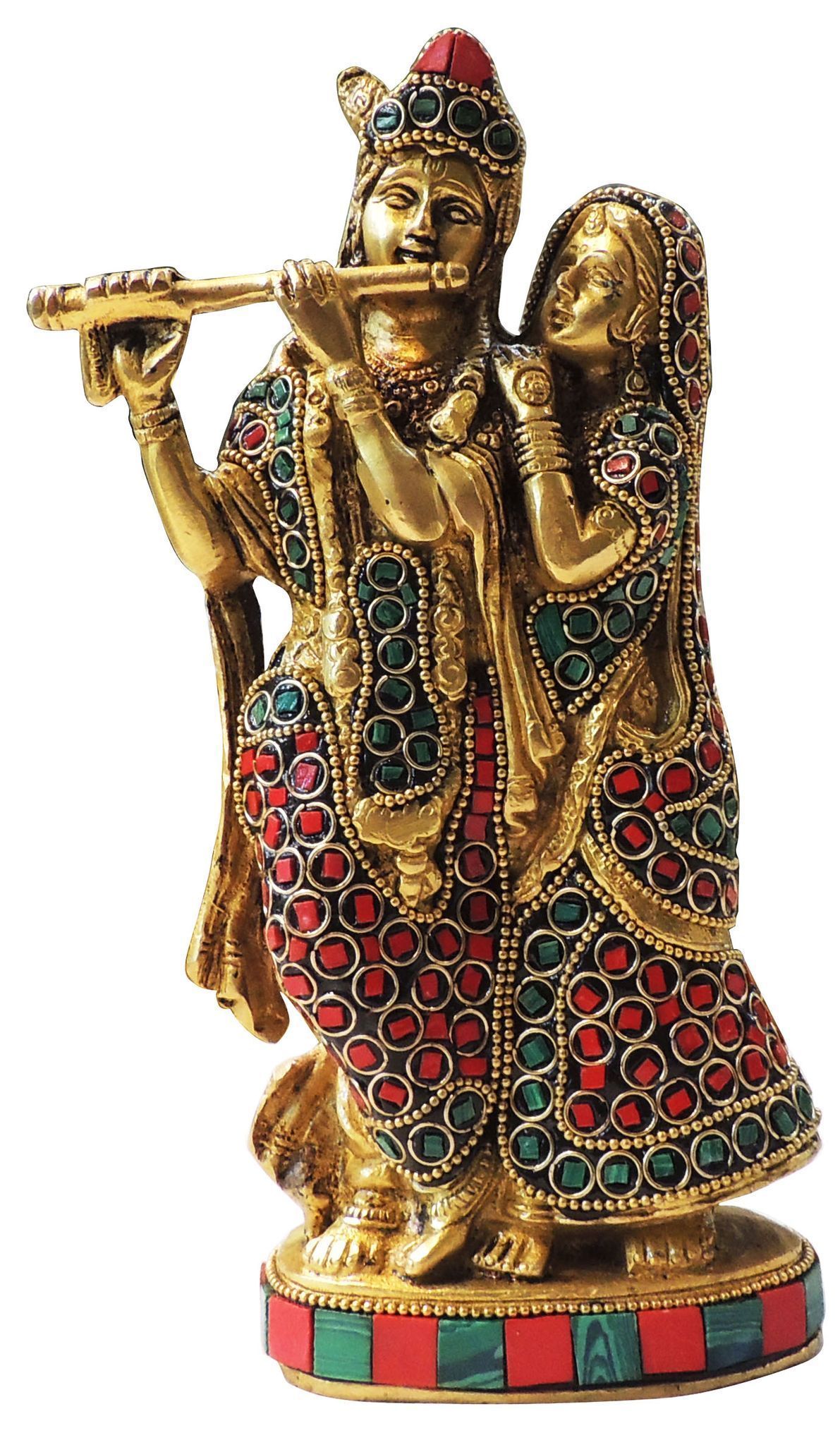 Brass Radha-Krishna — 8.2"