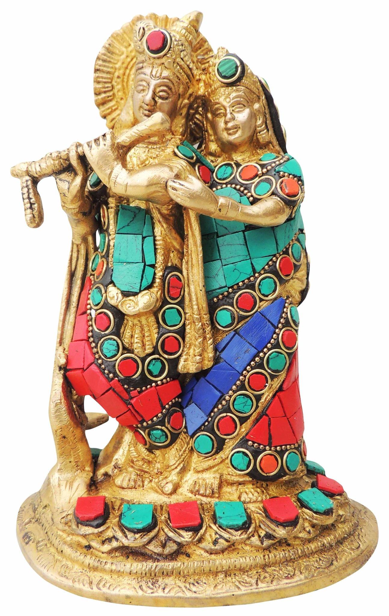 Brass Radha-Krishna — 7.5"