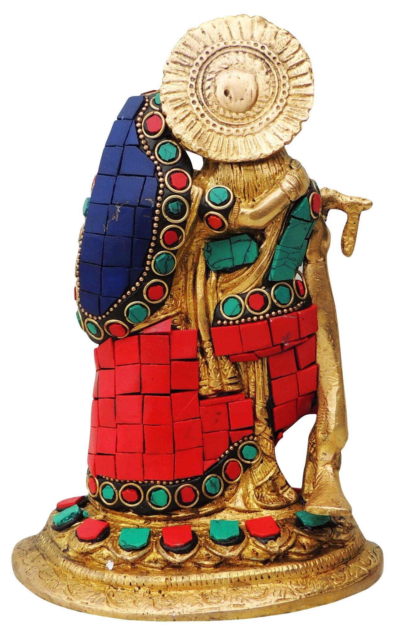 Brass Radha-Krishna — 7.5"