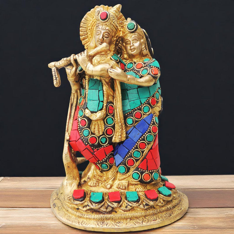 Brass Radha-Krishna — 7.5"