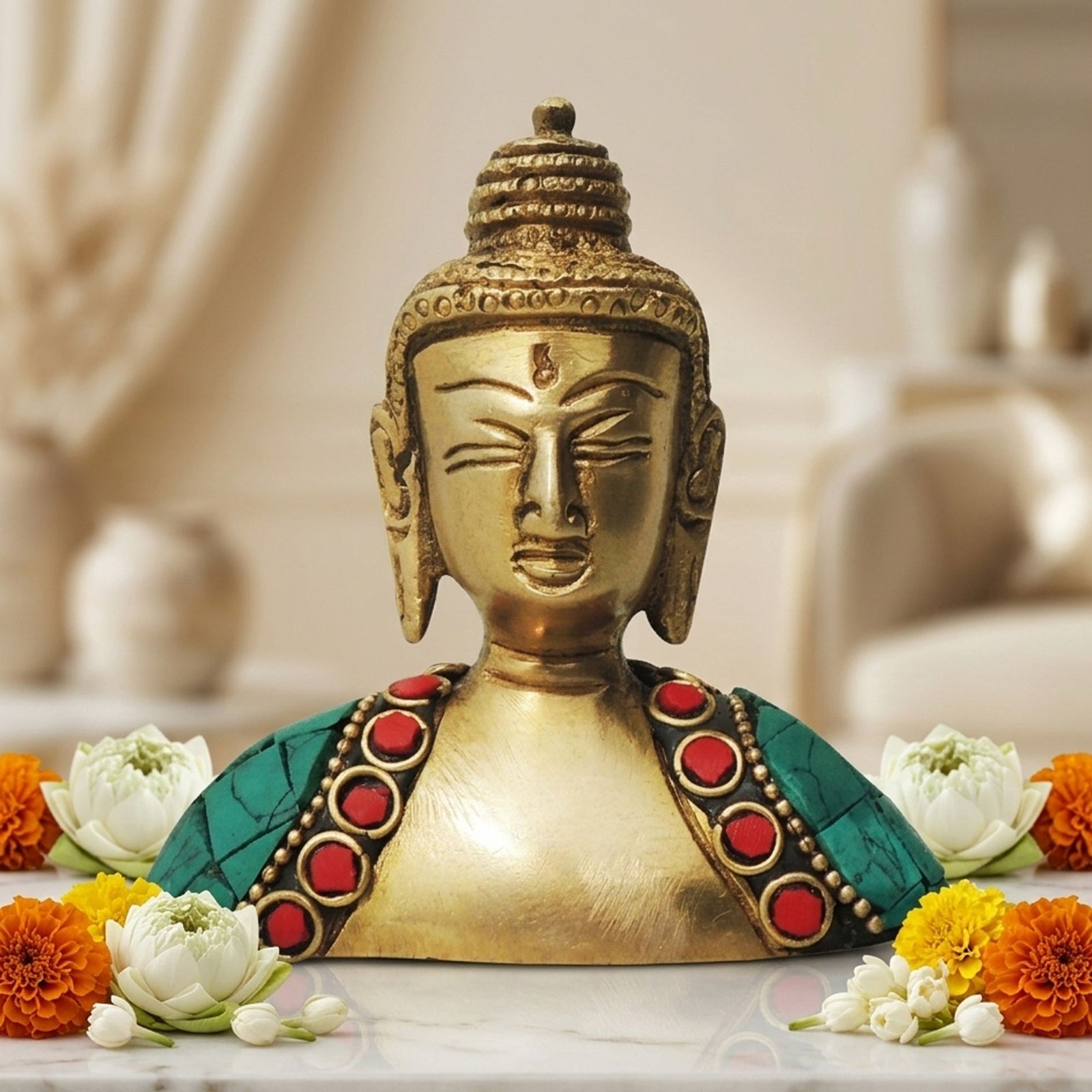 Brass Buddha — 3.5"