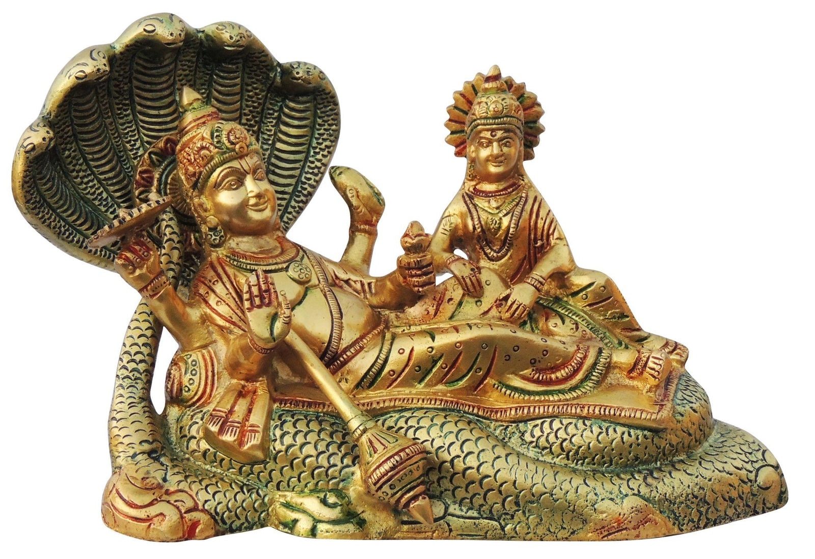Brass Vishnu — 6.6"