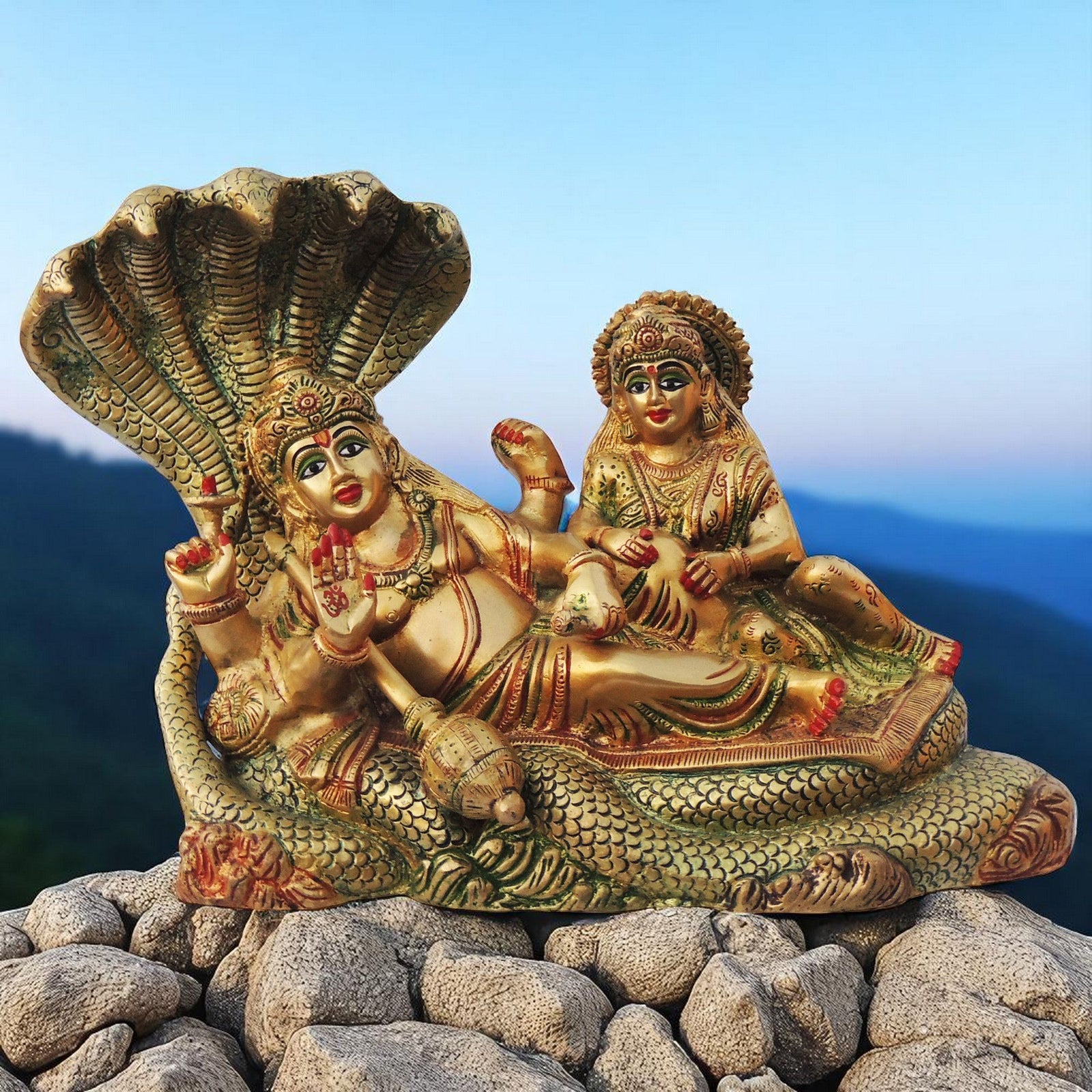 Brass Vishnu — 9.5"