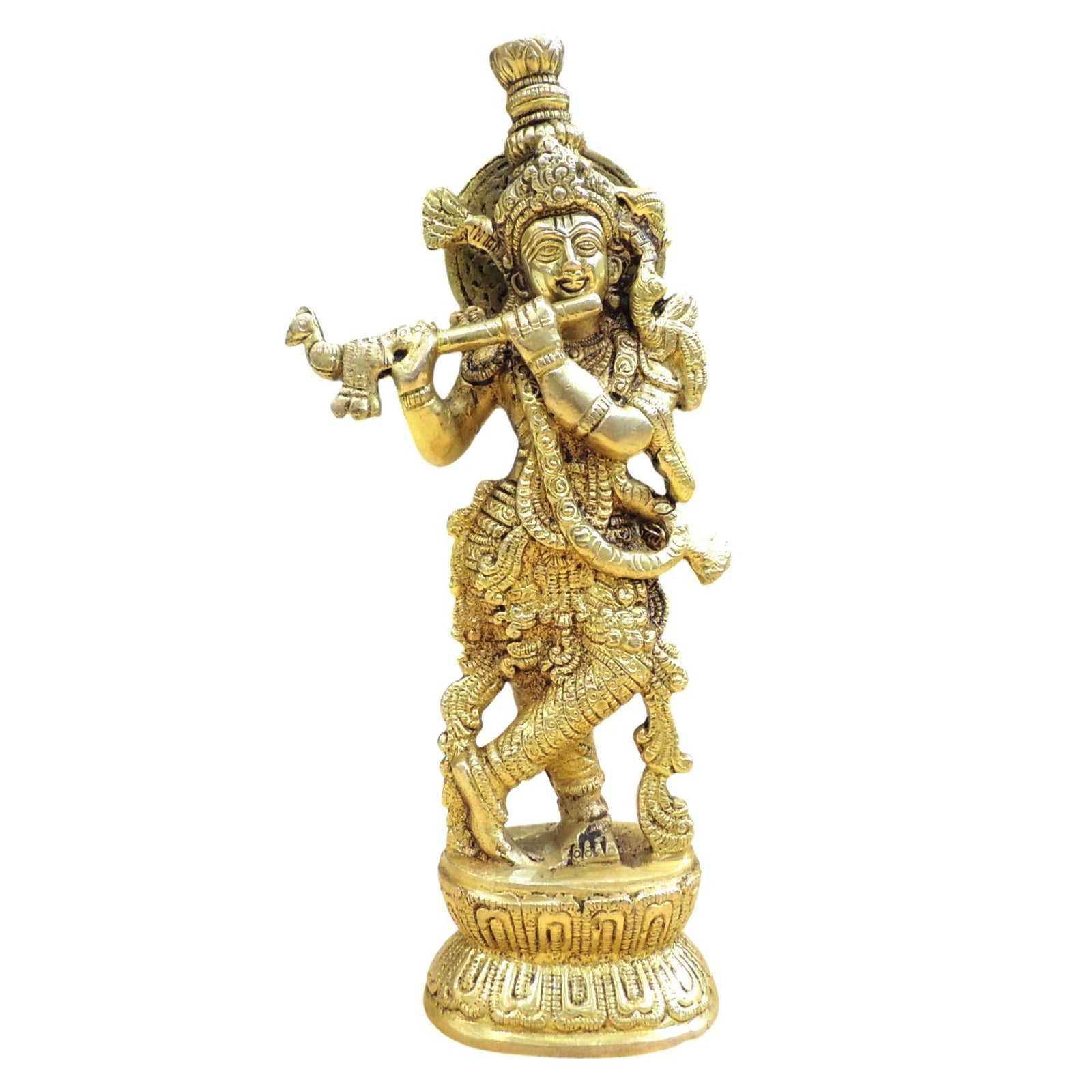 Brass Krishna — 9"