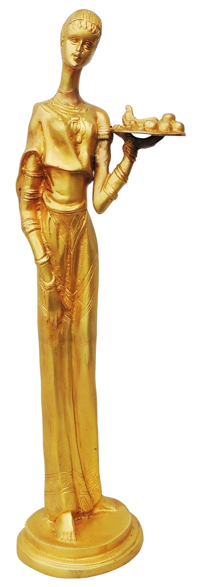 Brass Lady Fruits — 19"