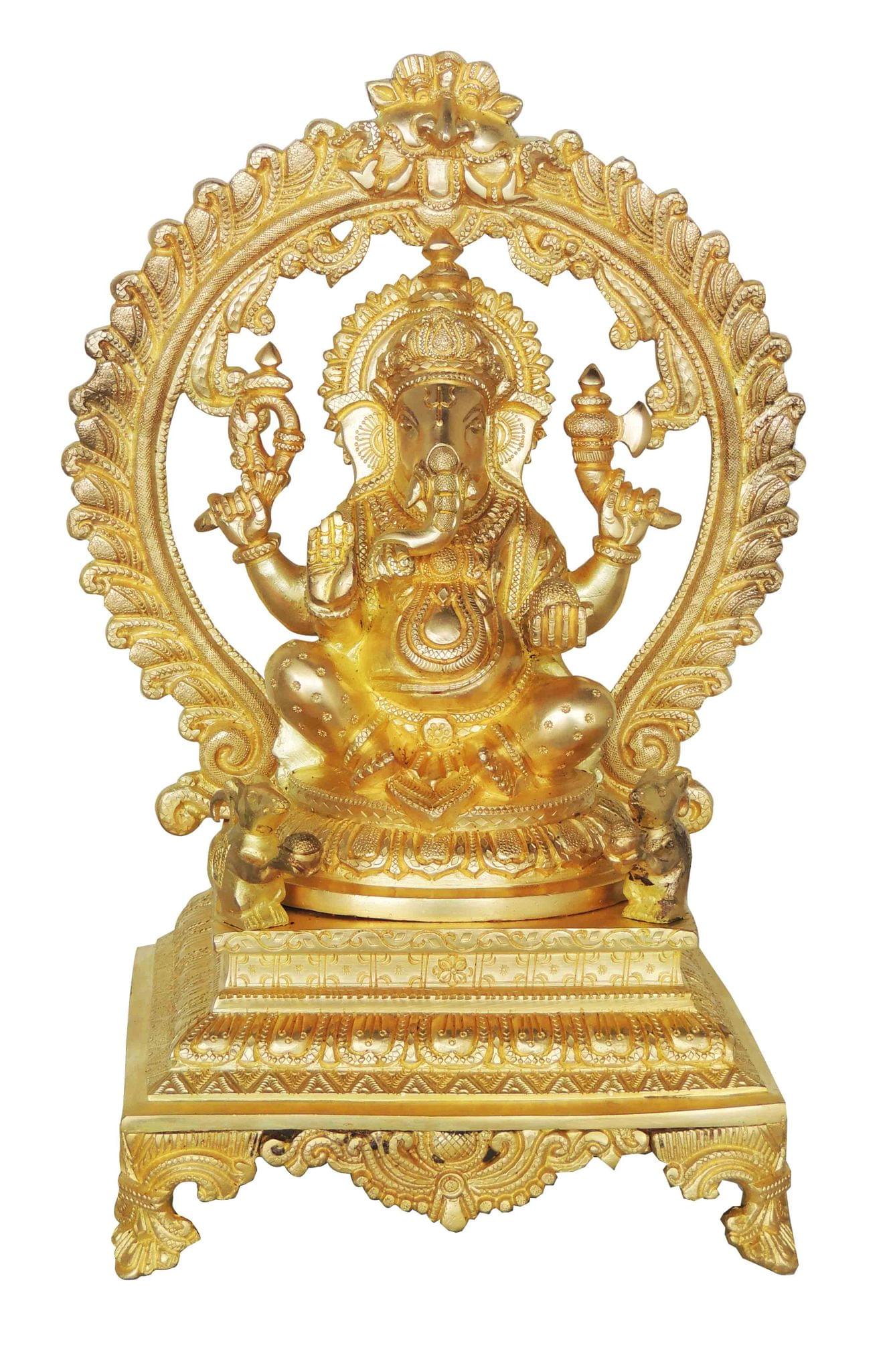 Brass Ganesh — 14"