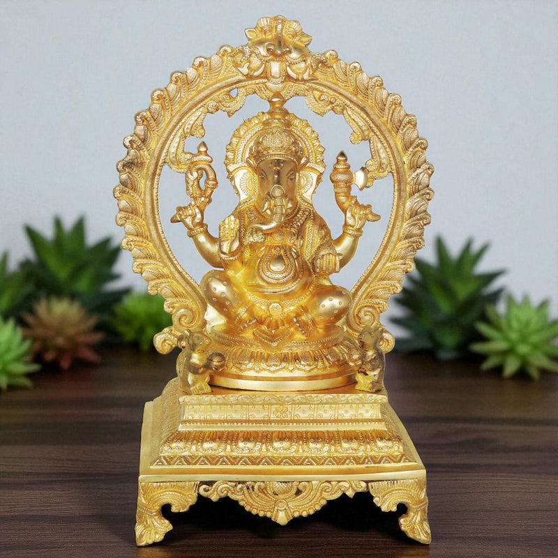 Brass Ganesh — 14"