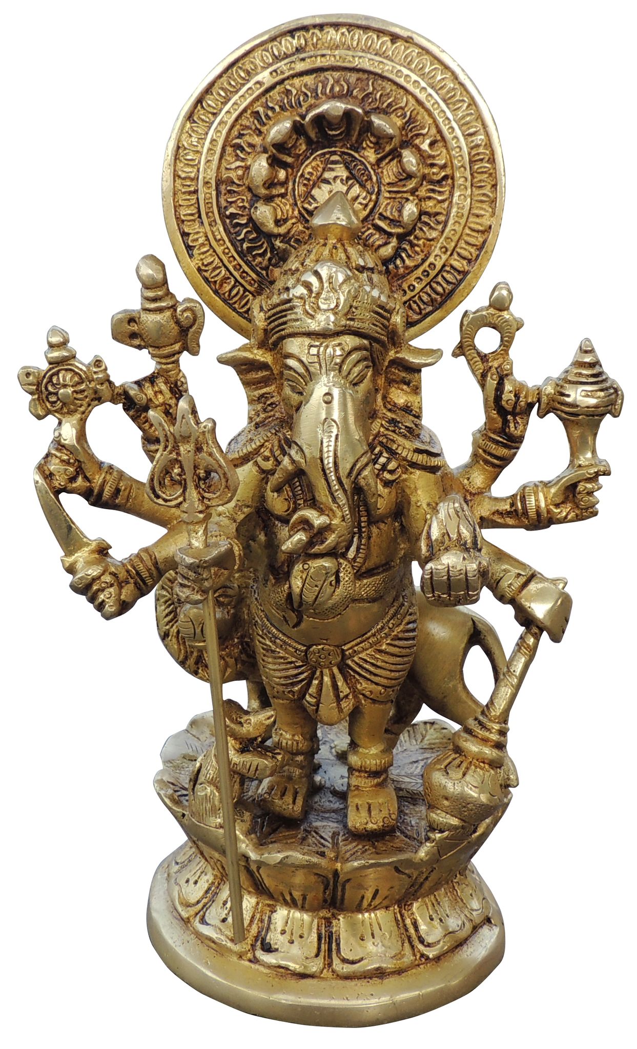 Brass Ganesh — 9.2"