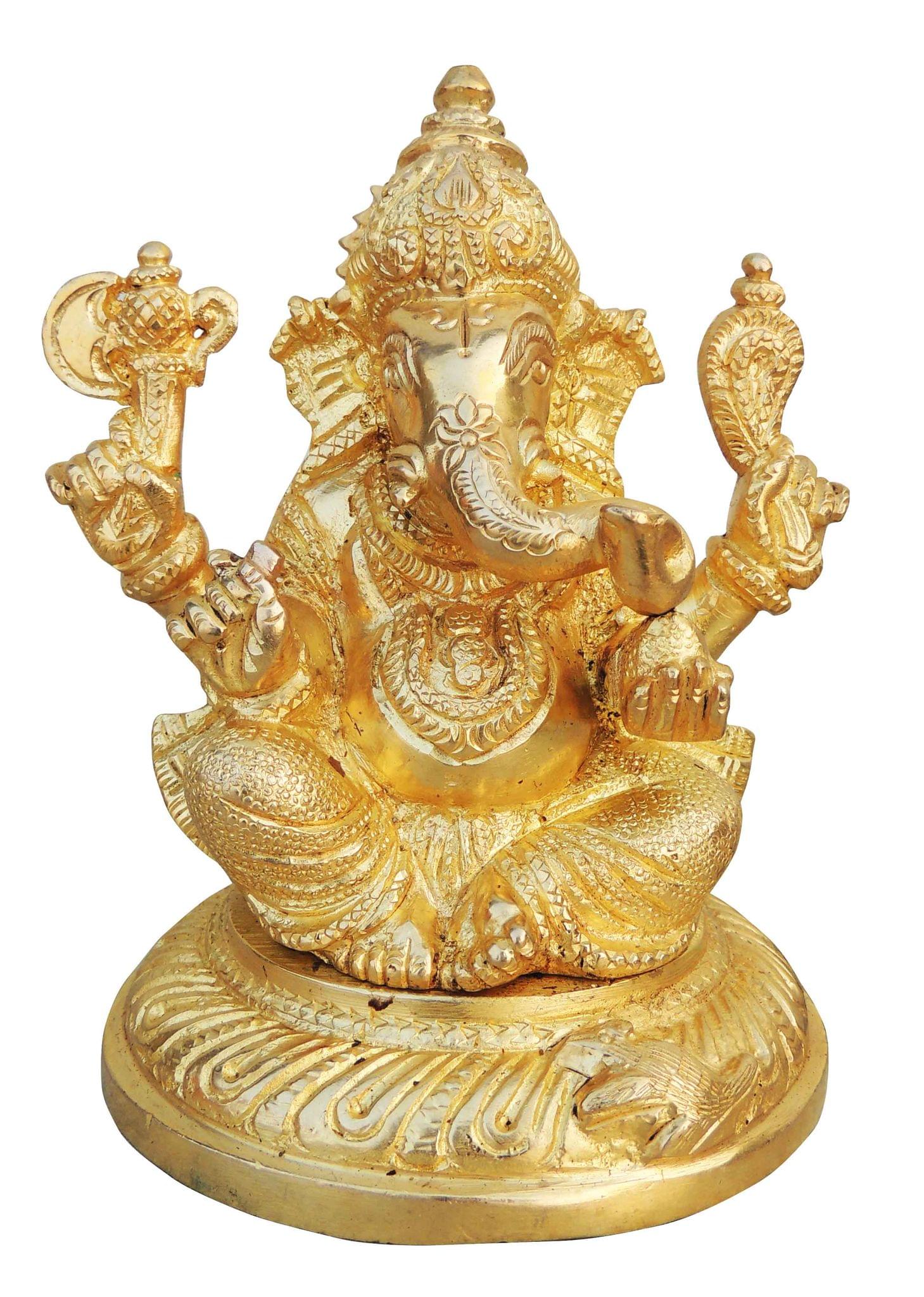 Brass Ganesh — 4.7"