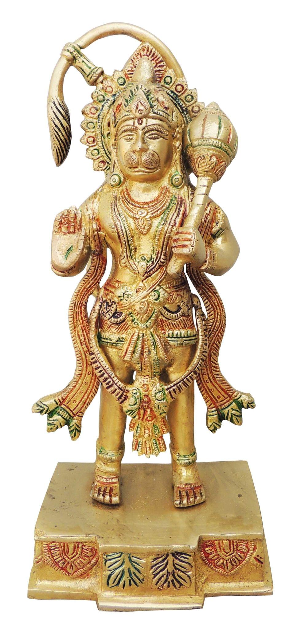 Brass Hanuman — 10.5"