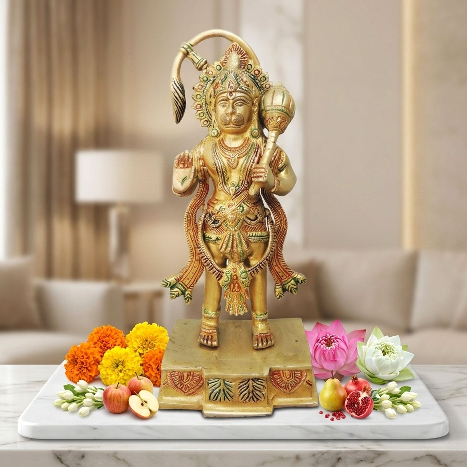 Brass Hanuman — 10.5"