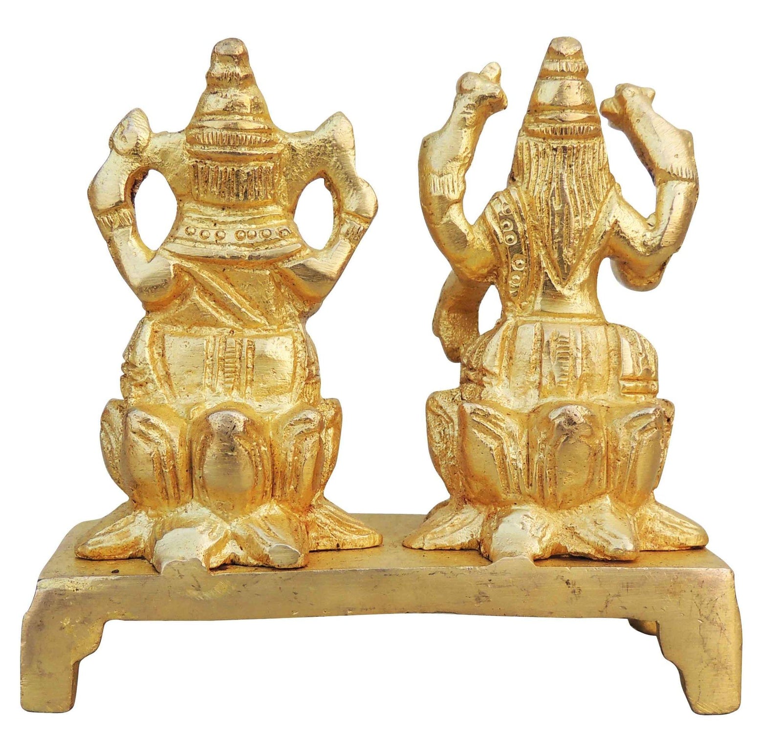 Brass Lakshmi-Ganesh Set — 3.4"