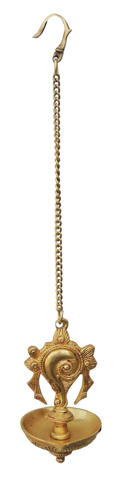 Brass Wall Shank Deepak — 10.2"