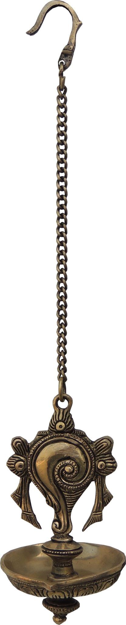 Brass Wall Shank Antique Deepak — 10.2"