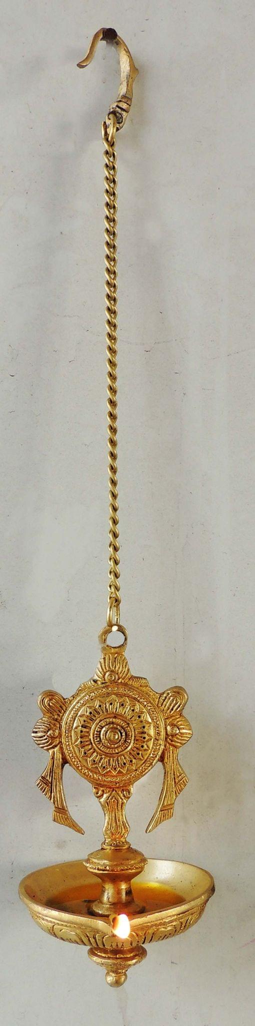 Brass Wall Shank Antique Deepak — 10.5"