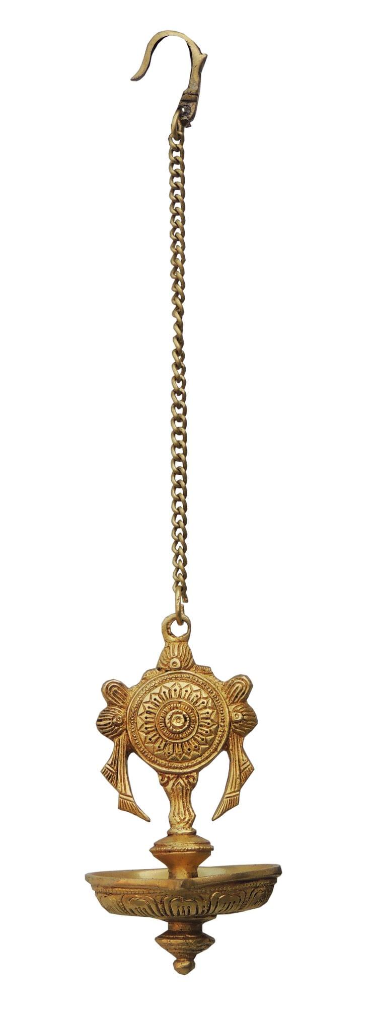 Brass Wall Shank Antique Deepak — 10.5"