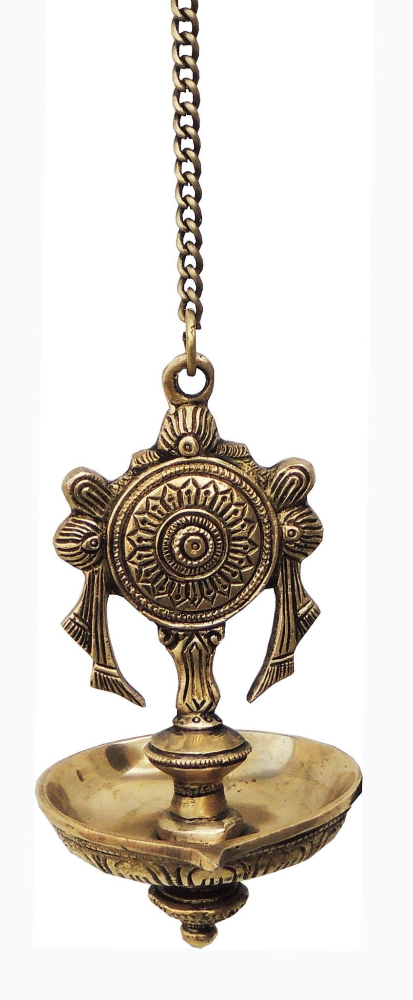 Brass Wall Shank Antique Deepak — 10.5"