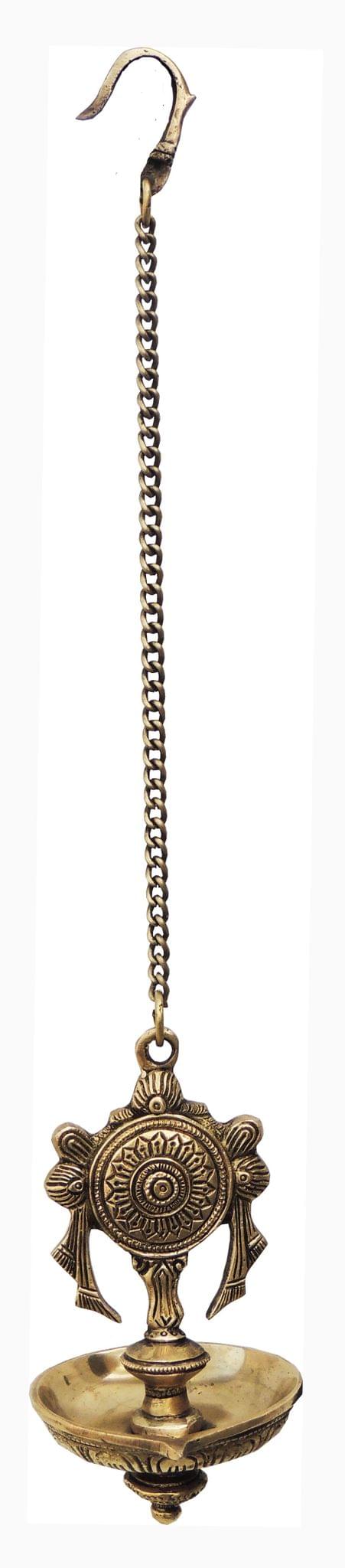 Brass Wall Shank Antique Deepak — 10.5"