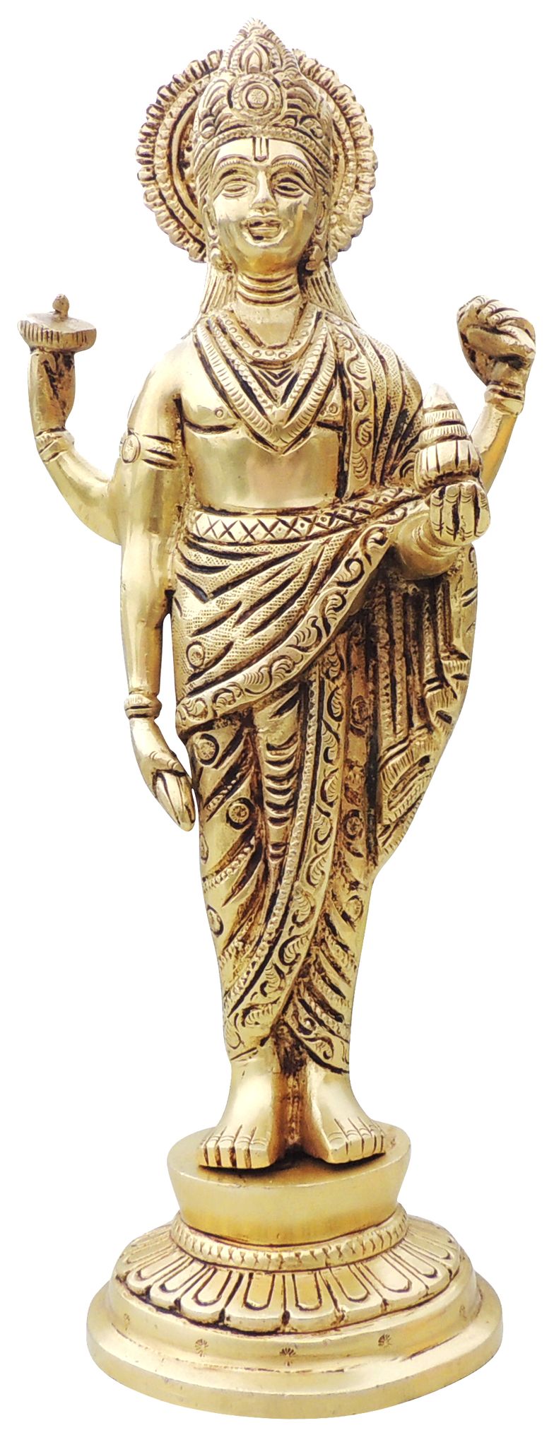 Brass Dhanvantri — 11.5"