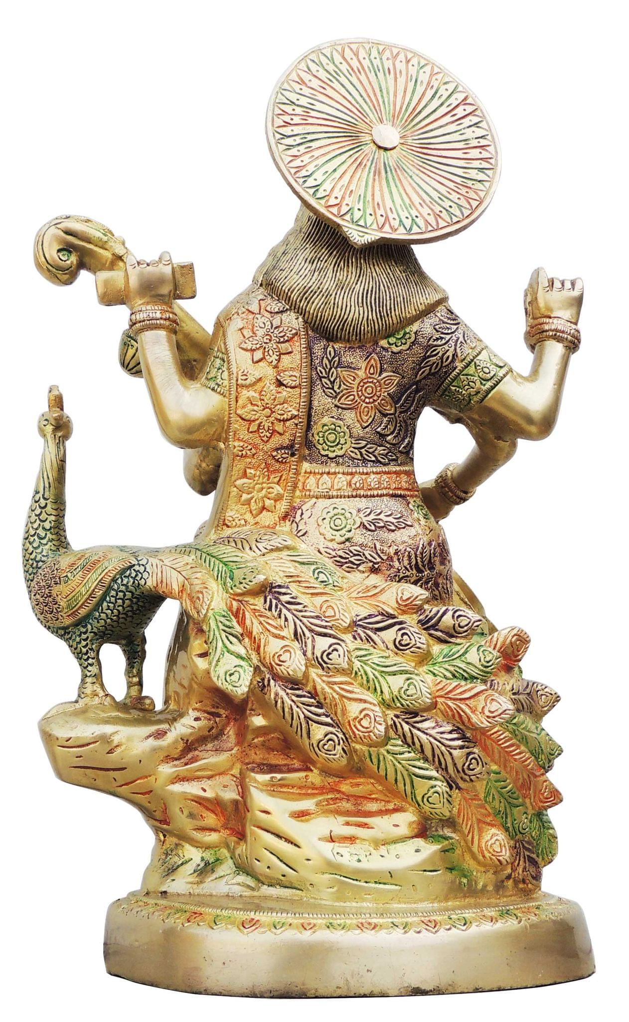 Brass Saraswati — 15.5"