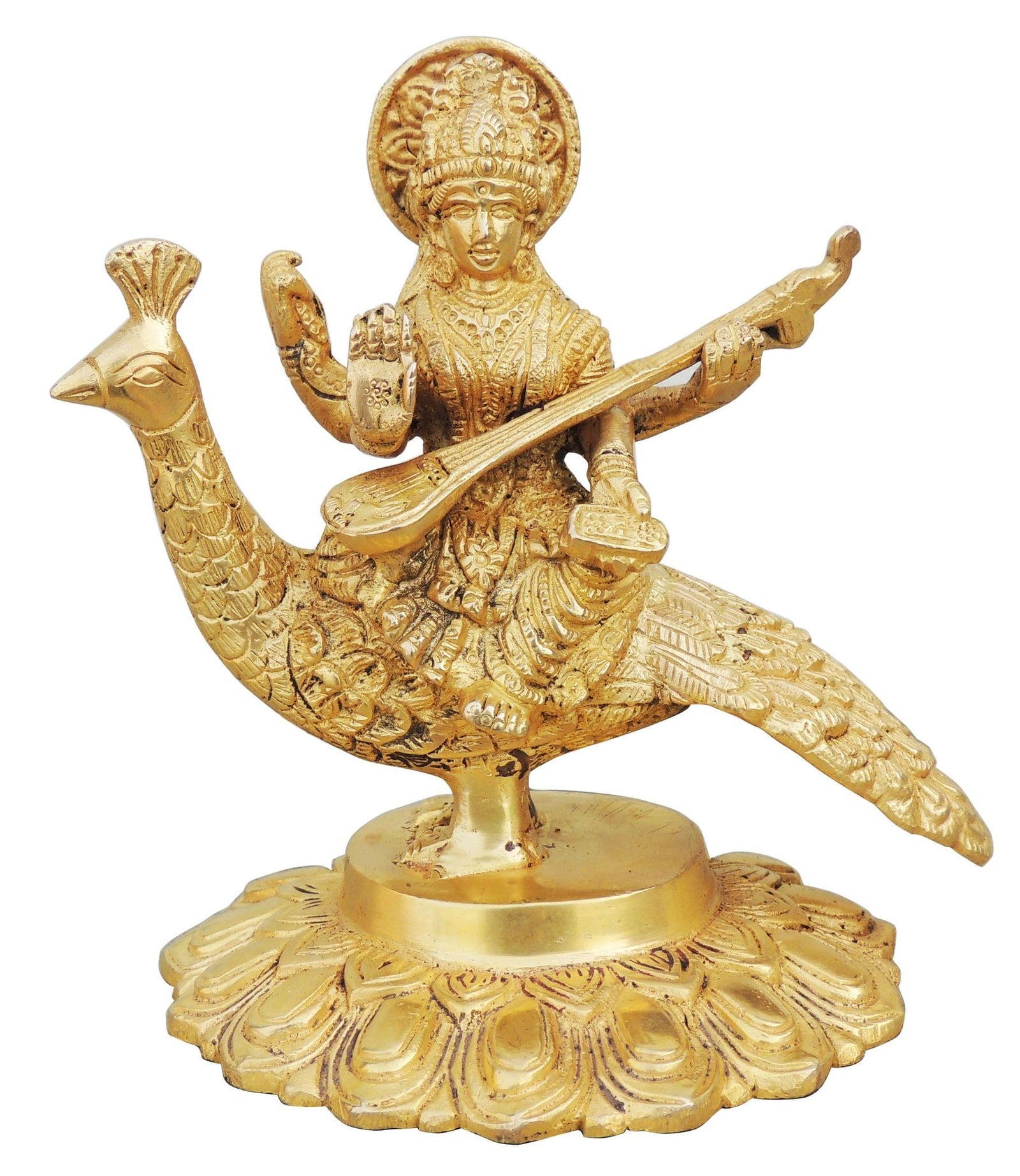 Brass Saraswati