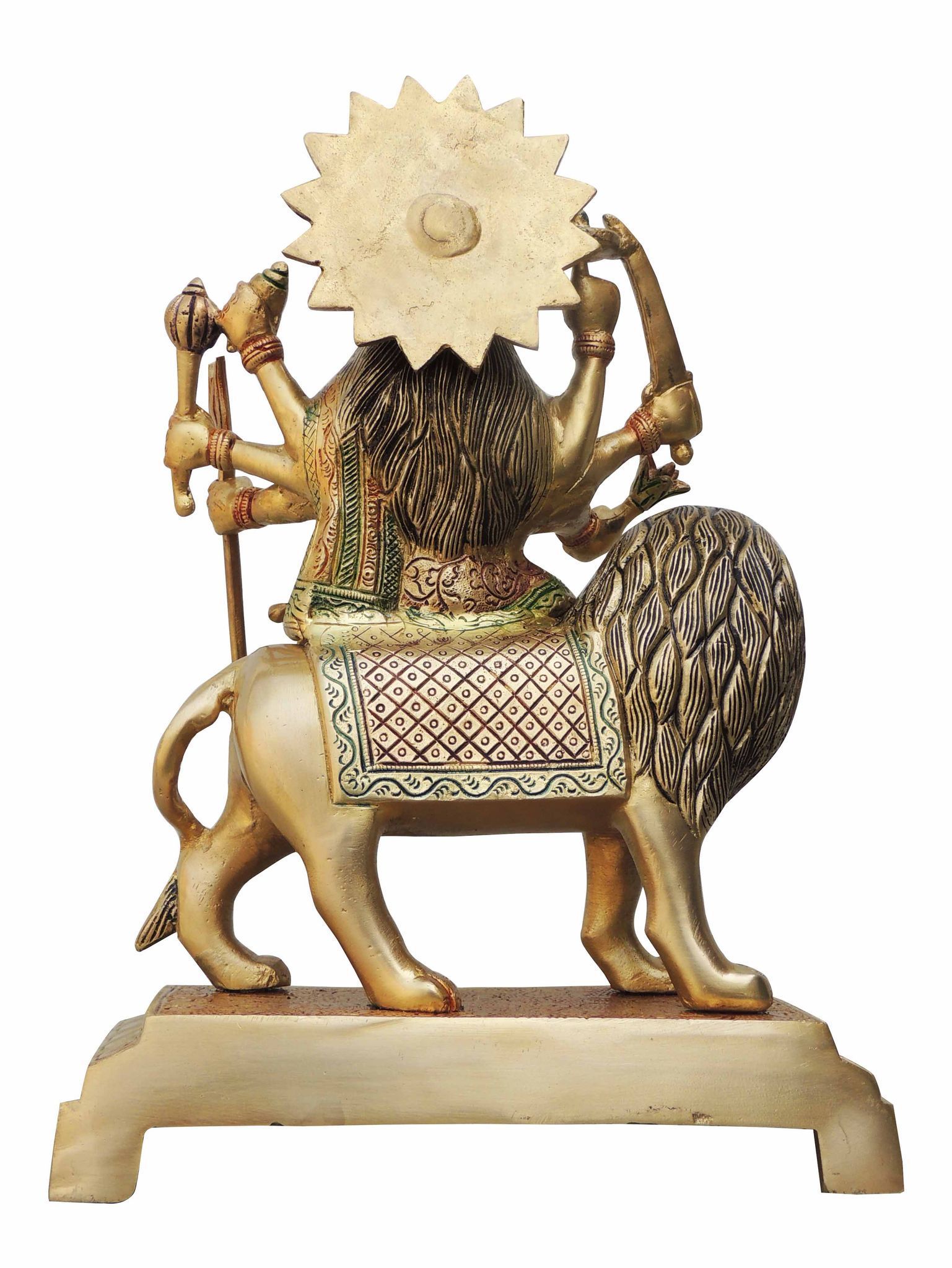 Brass Durga, Sitting — 12.5"