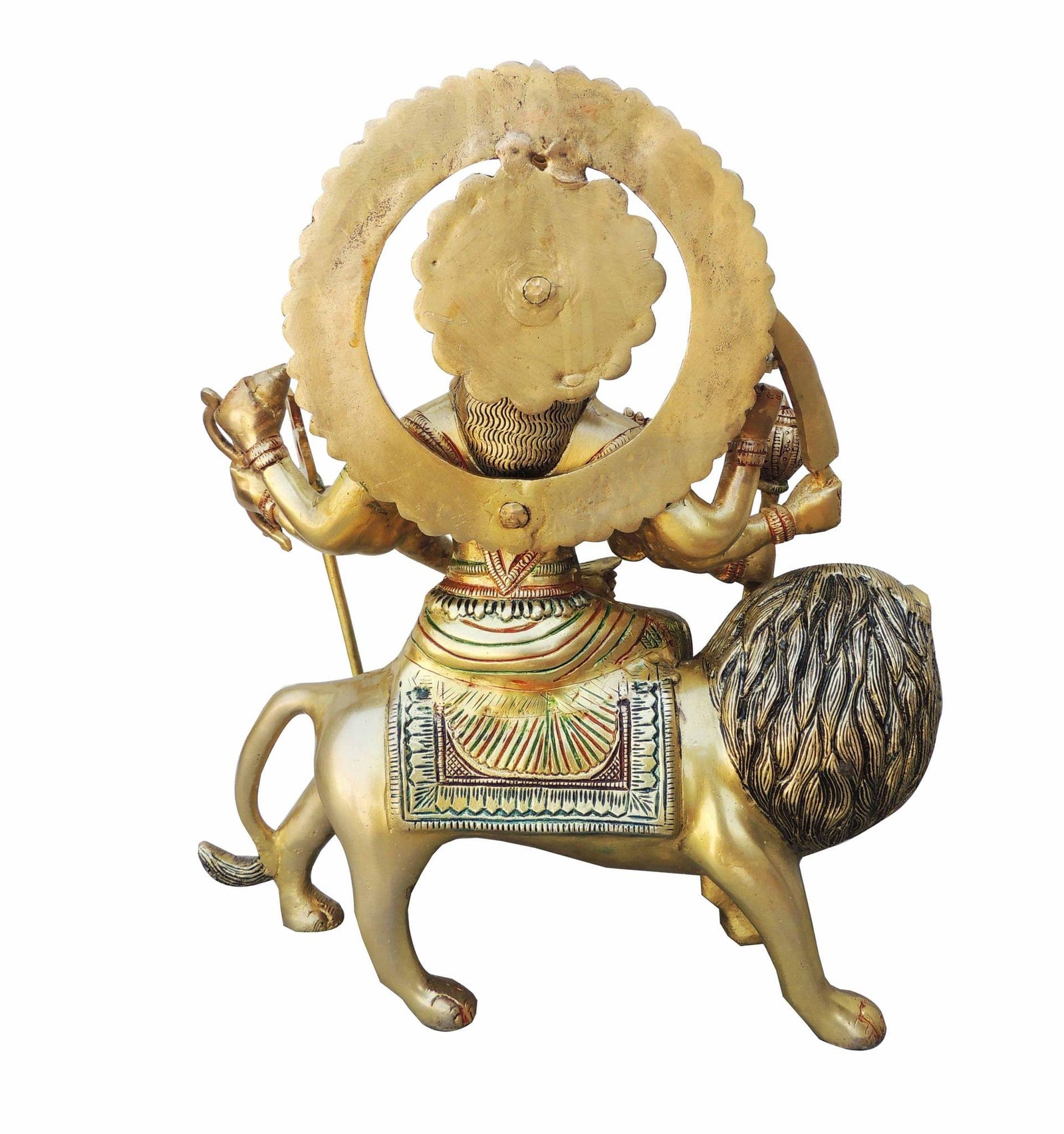 Brass Durga, Sitting — 14.5"