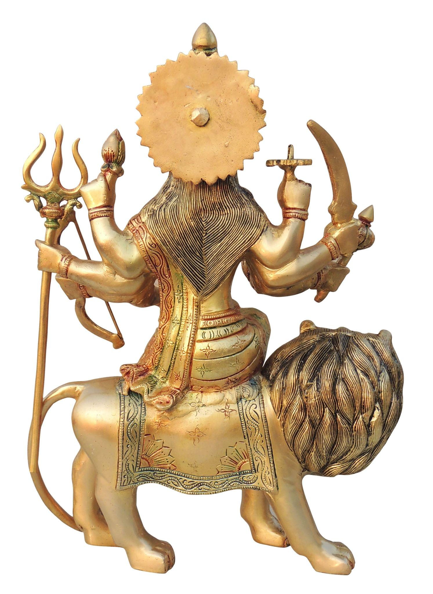 Brass Durga, Sitting — 18"