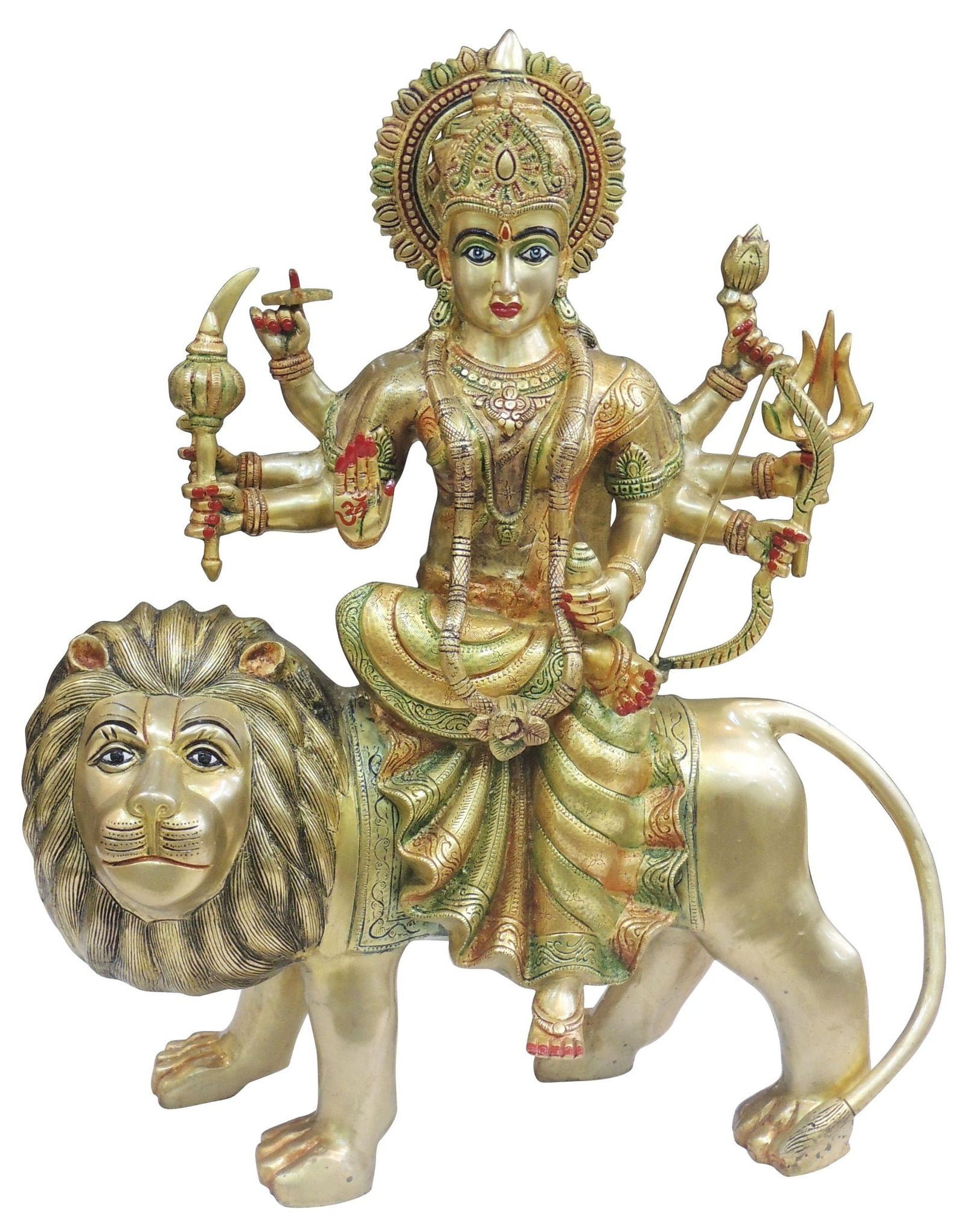 Brass Durga, Sitting — 24"
