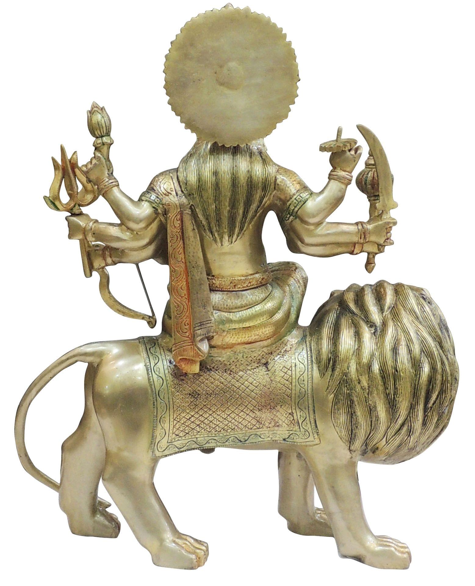 Brass Durga, Sitting — 24"