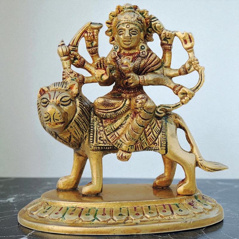Brass Durga — 4"