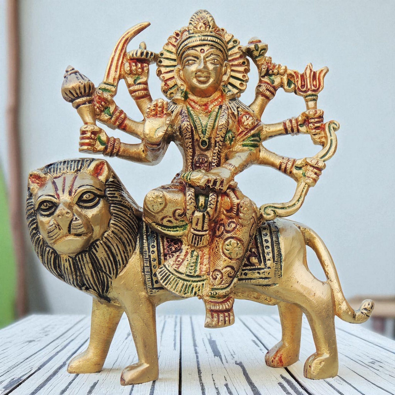 Brass Durga — 5.2"