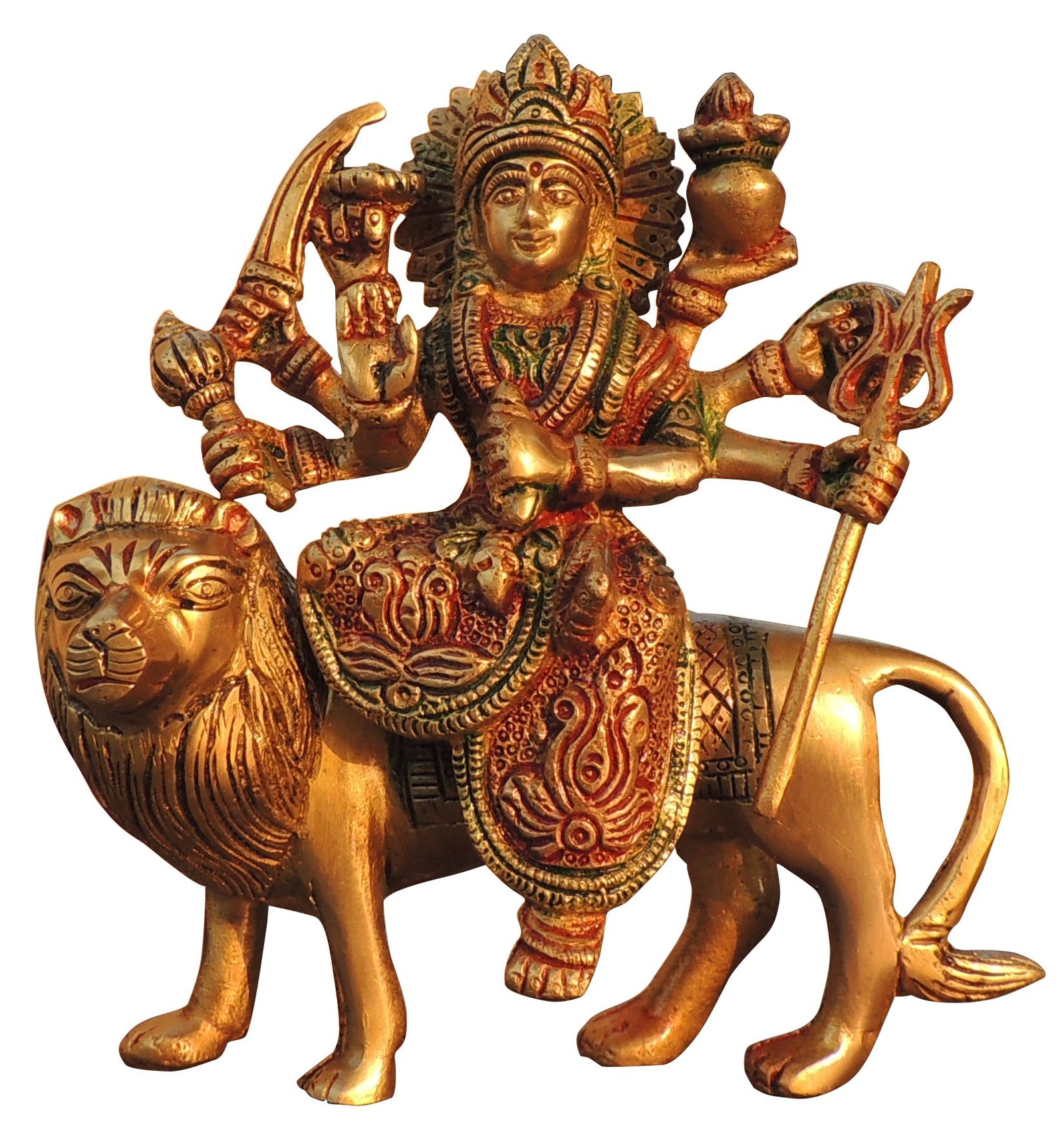 Brass Durga — 6.5"