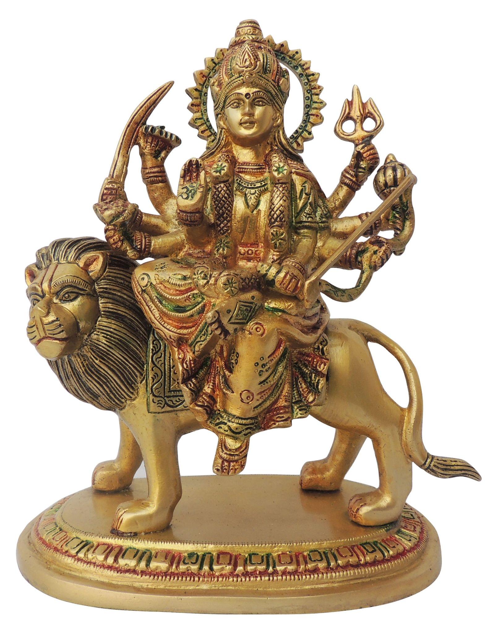 Brass Durga — 9.2"